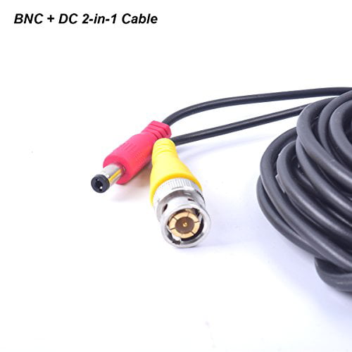16FT 5M EKYLIN Pre-Made 2-in-1 BNC Video Power DC Extension Cable for CCTV Security Camera Home Surveillance Closed-Circuit TV System 